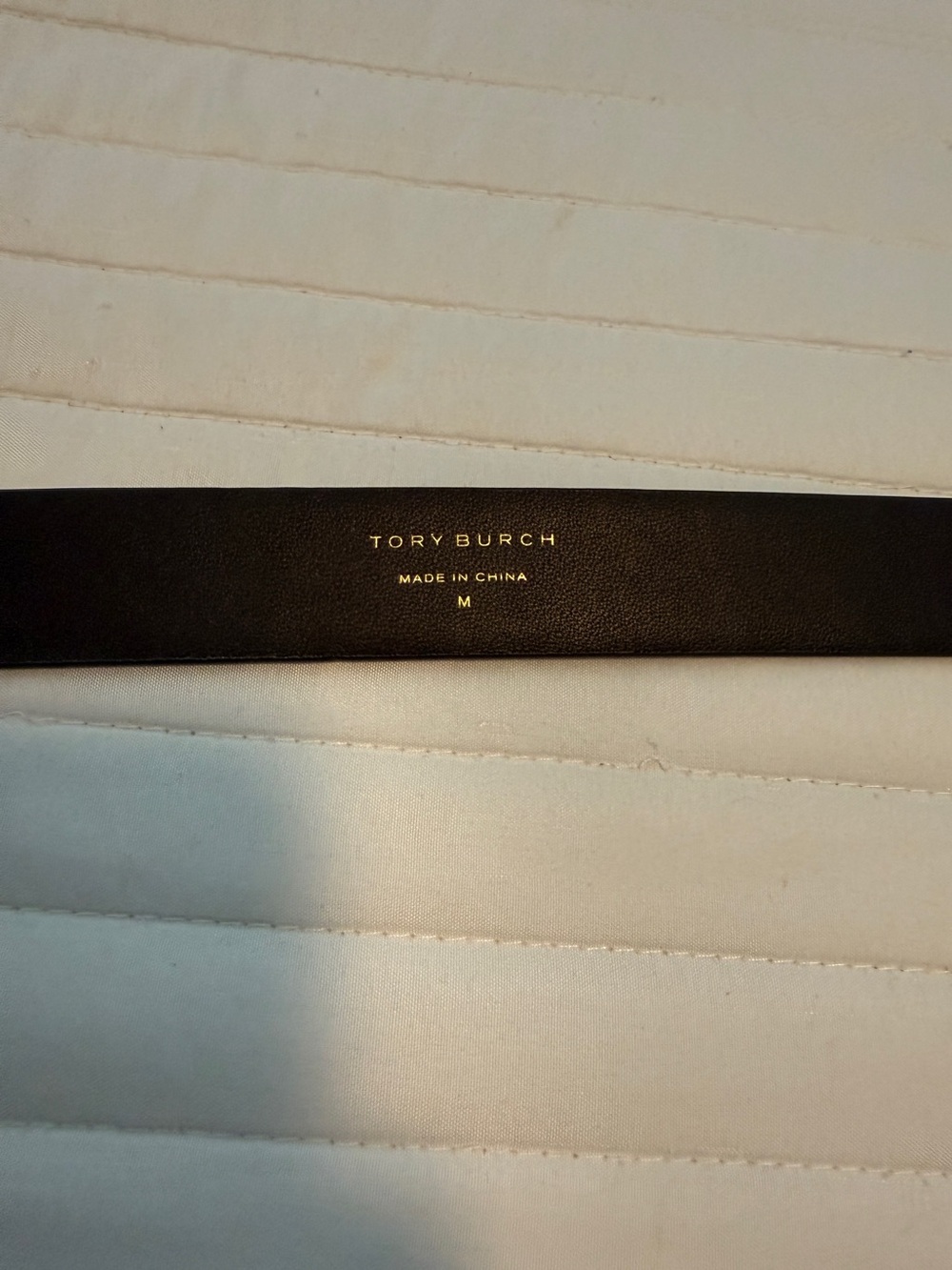 Tory Burch Eleanor Black Leather Belt - Picture 2 of 5